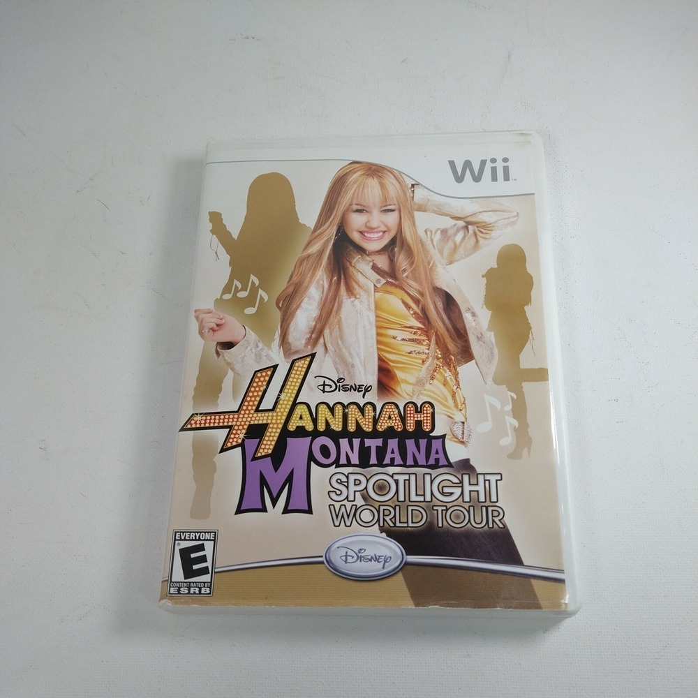 DISNEY Hannah Montana Spotlight World Tour Nintendo Wii GAME COMPLETE MILEY